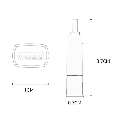 Προσαρμογέας Δεδομένων και Φόρτισης USB-C - USB-C Yesido GS24 Display, Γκρι