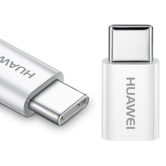 Προσαρμογέας δεδομένων και φόρτισης microUSB - USB-C Huawei AP52, λευκό 4071259