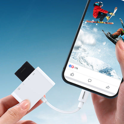 Joyroom OTG Lightning - USB-A / microSD Joyroom, Λευκό S-H142