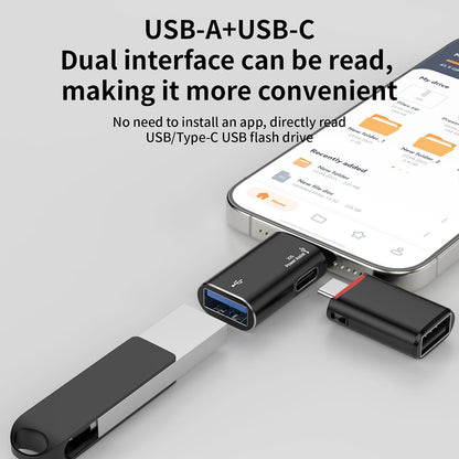 Προσαρμογέας OTG Lightning - USB-A Techsuit A18 AluVoltX, Μαύρο