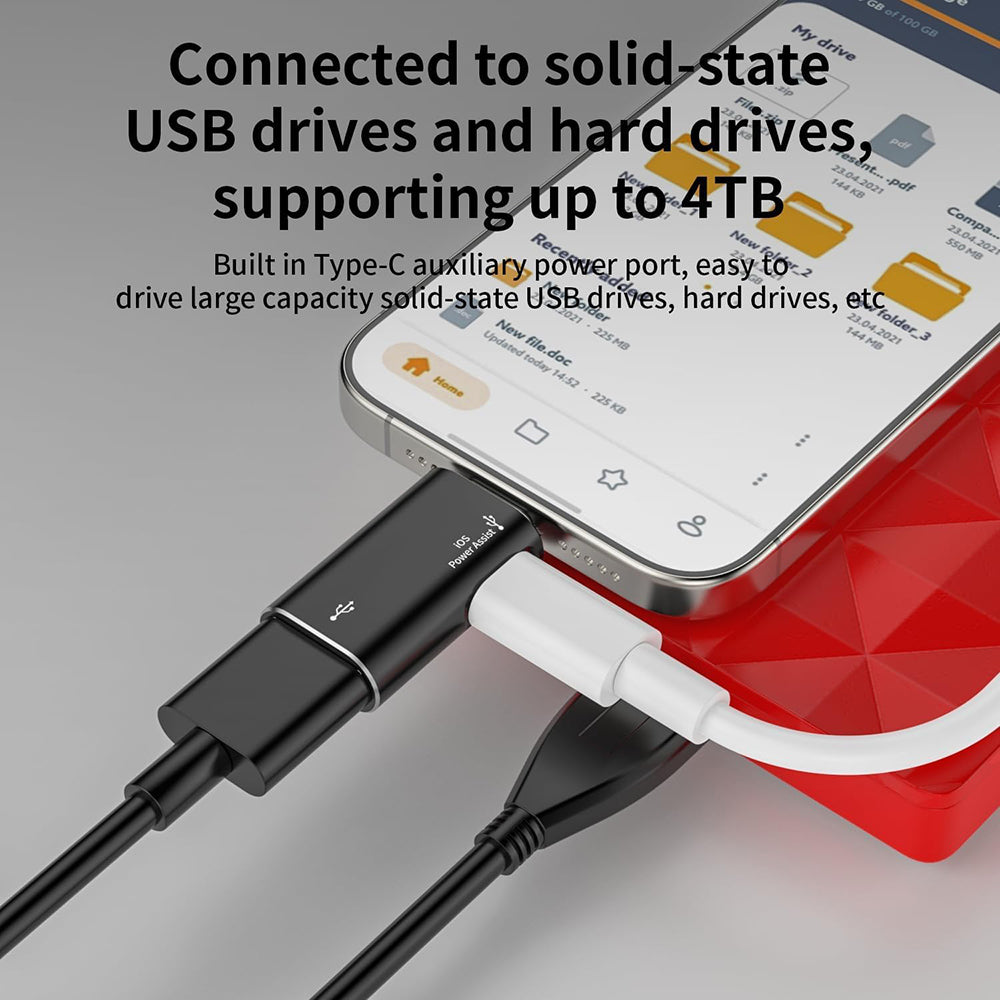 Προσαρμογέας OTG Lightning - USB-A Techsuit A18 AluVoltX, Μαύρο