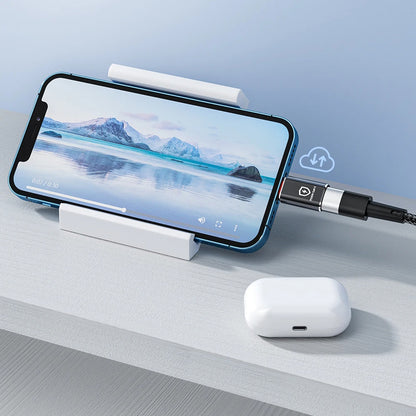 Adaptor OTG Lightning - USB-A Techsuit A6 HyperPort, Μαύρο Πορτοκαλί
