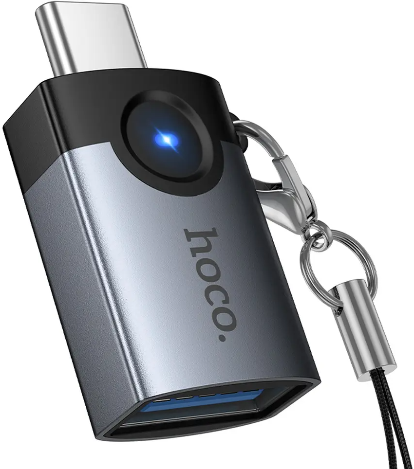 Προσαρμογέας OTG USB-C - USB-A HOCO UA46C, Γκρι