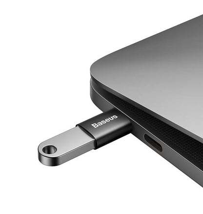 Baseus Ingenuity Προσαρμογέας USB-C σε USB-A OTG, Μαύρο 