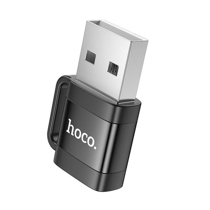 Προσαρμογέας Δεδομένων και Φόρτισης USB-C - USB-A HOCO UA31D, Μαύρο