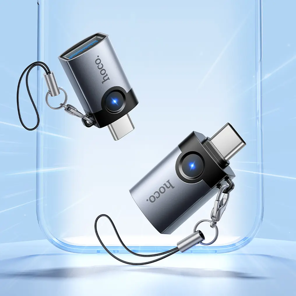 Προσαρμογέας OTG USB-C - USB-A HOCO UA46C, Γκρι