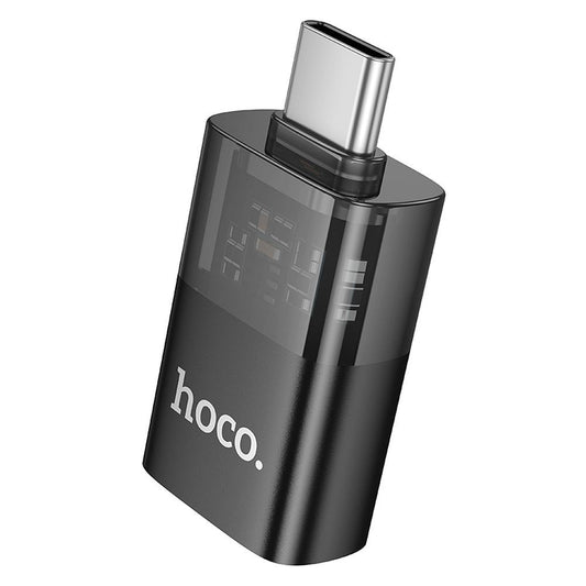 Προσαρμογέας OTG USB-C - USB-A HOCO UA36B, Μαύρο