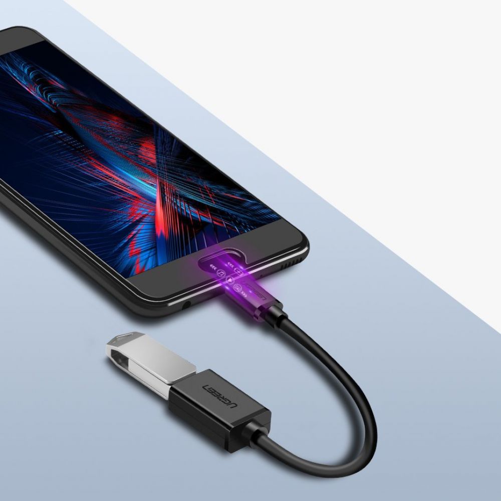Προσαρμογέας USB-C σε USB-A OTG UGREEN US154, Μαύρο 