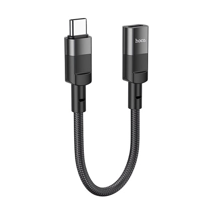 Προσαρμογέας δεδομένων και φόρτισης HOCO U107 Lightning - USB-C HOCO U107, 0.1m, Μαύρο 