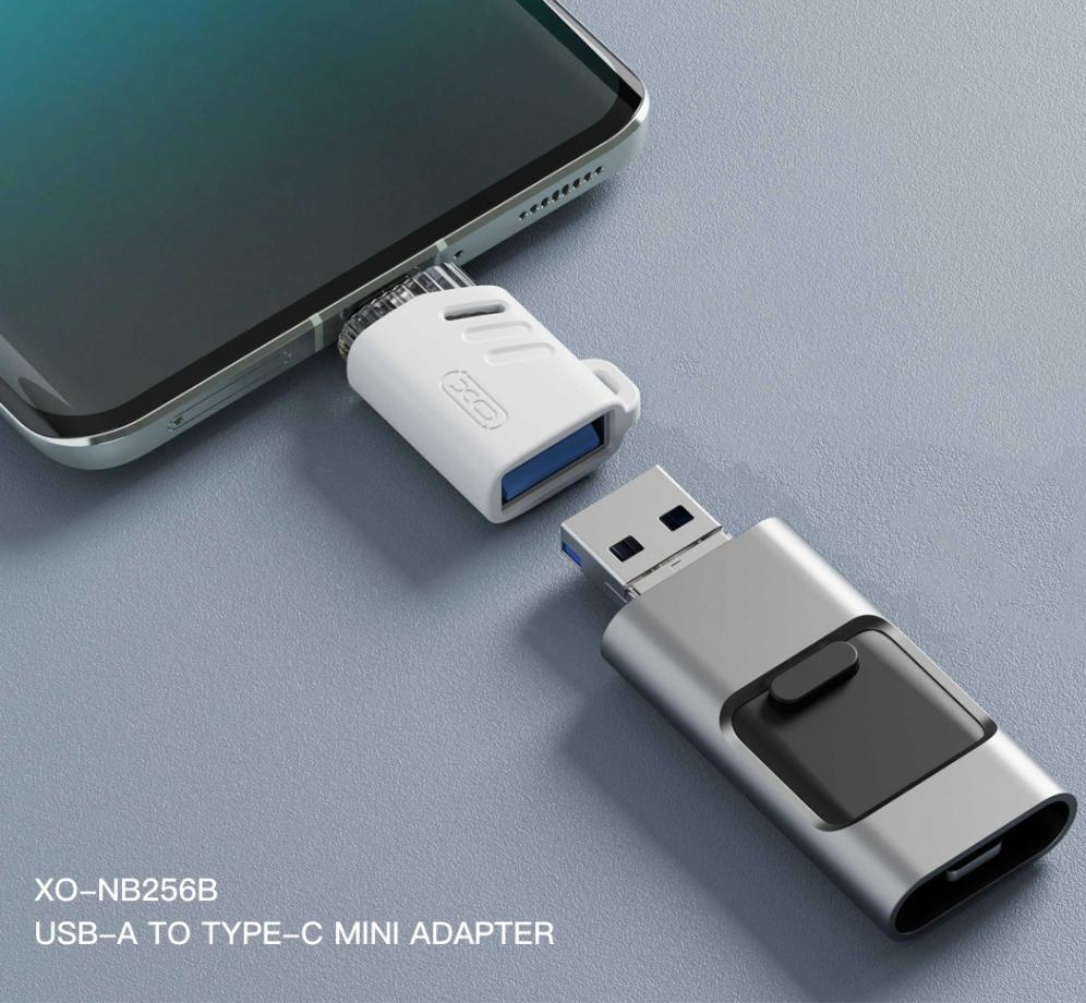 Adaptor OTG USB-C - USB-A XO Design NB256B, Λευκό