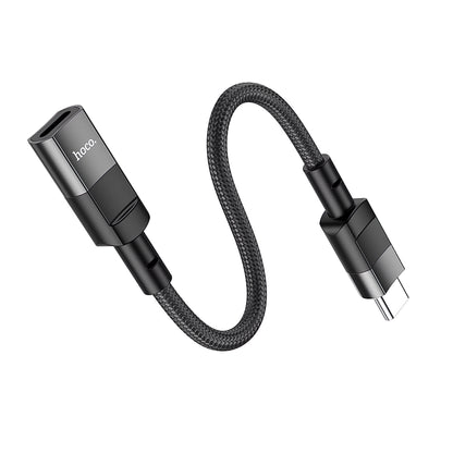 Προσαρμογέας δεδομένων και φόρτισης HOCO U107 Lightning - USB-C HOCO U107, 0.1m, Μαύρο 