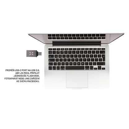 Προσαρμογέας OTG USB-C - USB-A Fixed, Γκρι