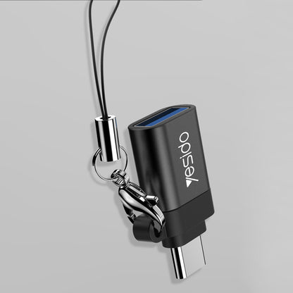 Adaptor OTG USB-C - USB-A Yesido GS06, Μαύρο