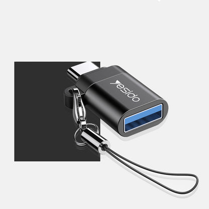 Adaptor OTG USB-C - USB-A Yesido GS06, Μαύρο
