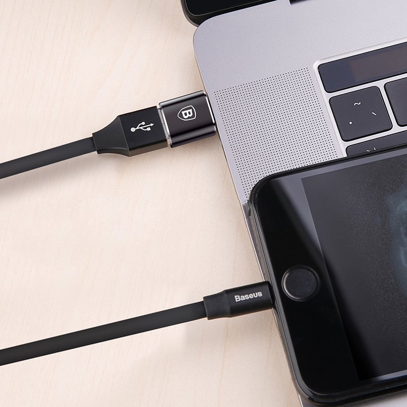 Προσαρμογέας USB-C - USB-A Baseus OTG, μαύρο CATOTG-01