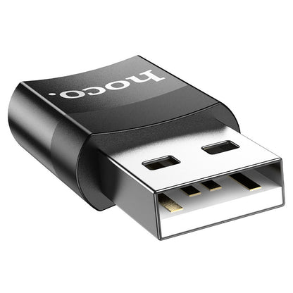 Προσαρμογέας δεδομένων και φόρτισης USB-C - USB-A HOCO UA17, Μαύρο