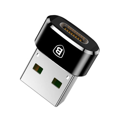 Προσαρμογέας φόρτισης και δεδομένων USB-C σε USB-A Baseus USB-C σε USB-A, μαύρο CAAOTG-01 CAAOTG-01