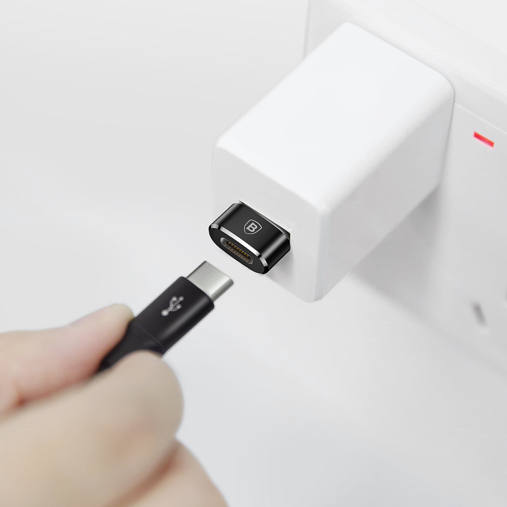 Προσαρμογέας φόρτισης και δεδομένων USB-C σε USB-A Baseus USB-C σε USB-A, μαύρο CAAOTG-01 CAAOTG-01