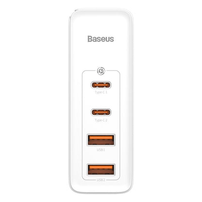 Φορτιστής δικτύου Baseus GaN2 Pro, 100W, 3A, 2 x USB-A - 2 x USB-C, Λευκό CCGAN2P-L02