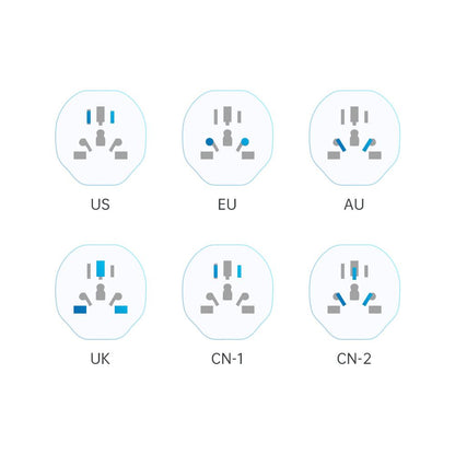 Προσαρμογέας δικτύου Tech-Protect US / UK / AU / AU / FI / CN - Ευρώπη, λευκό 