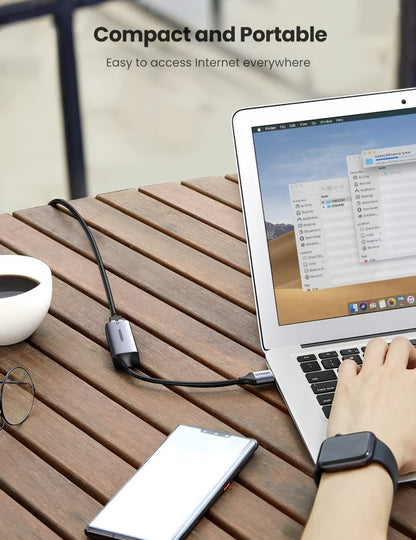 Κάρτα Δικτύου UGREEN CM209, RJ45, USB, Γκρι