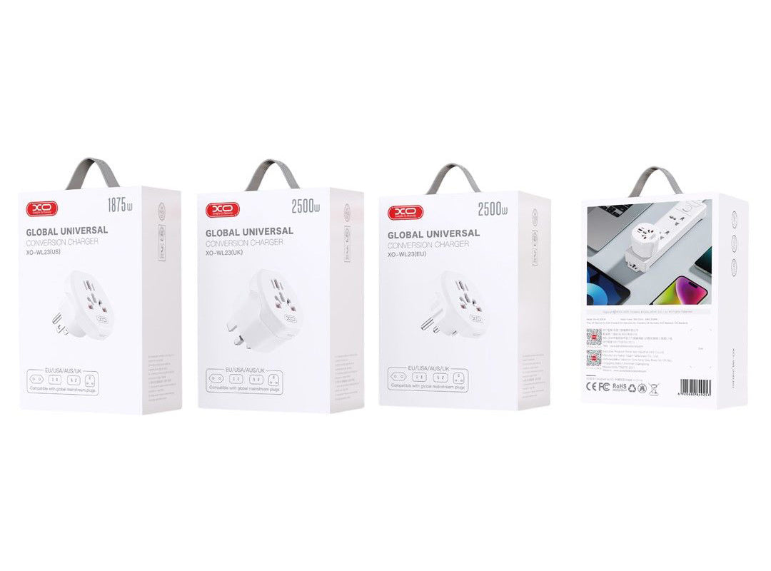 Προσαρμογέας δικτύου XO Design WL23 US / UK / AU / AU / FI / CN - Ευρώπη, Λευκό