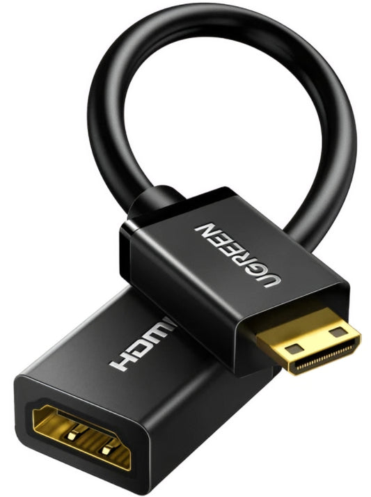 UGREEN 20137 Video Adapter, miniHDMI - HDMI, 4K, Black