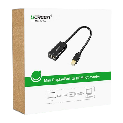Αντάπτορας Βίντεο UGREEN MD112, MiniDisplayPort - HDMI, Μαύρο