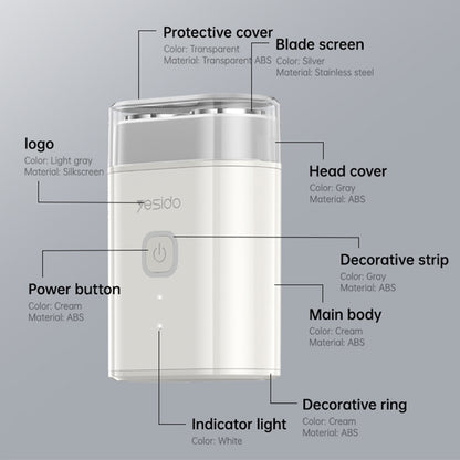 Yesido MG20 Shaver, White