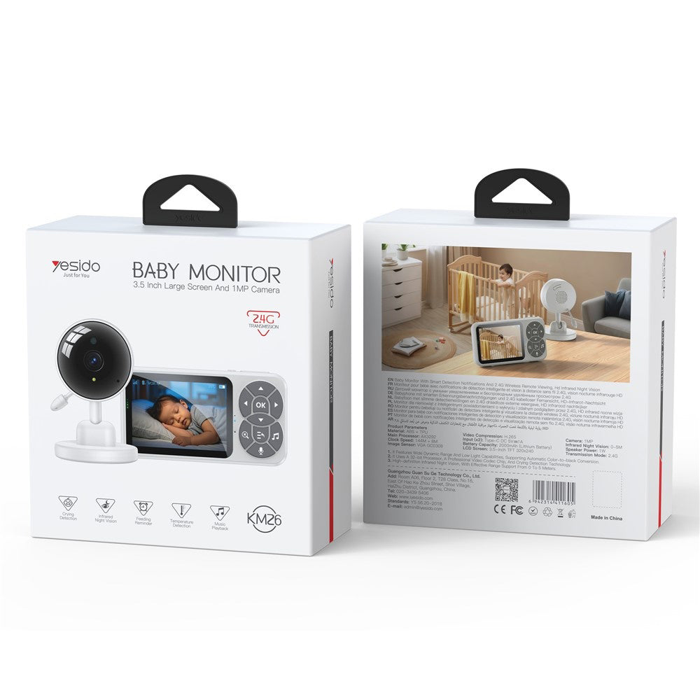Baby Monitor Yesido KM26, Wi-Fi, Λευκό
