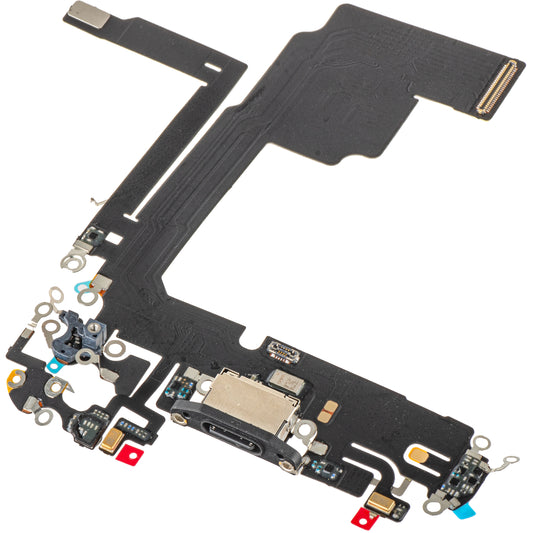 Καλώδιο με Συνδετήρα Φόρτισης - Μικρόφωνο Apple iPhone 15 Pro, Μαύρο