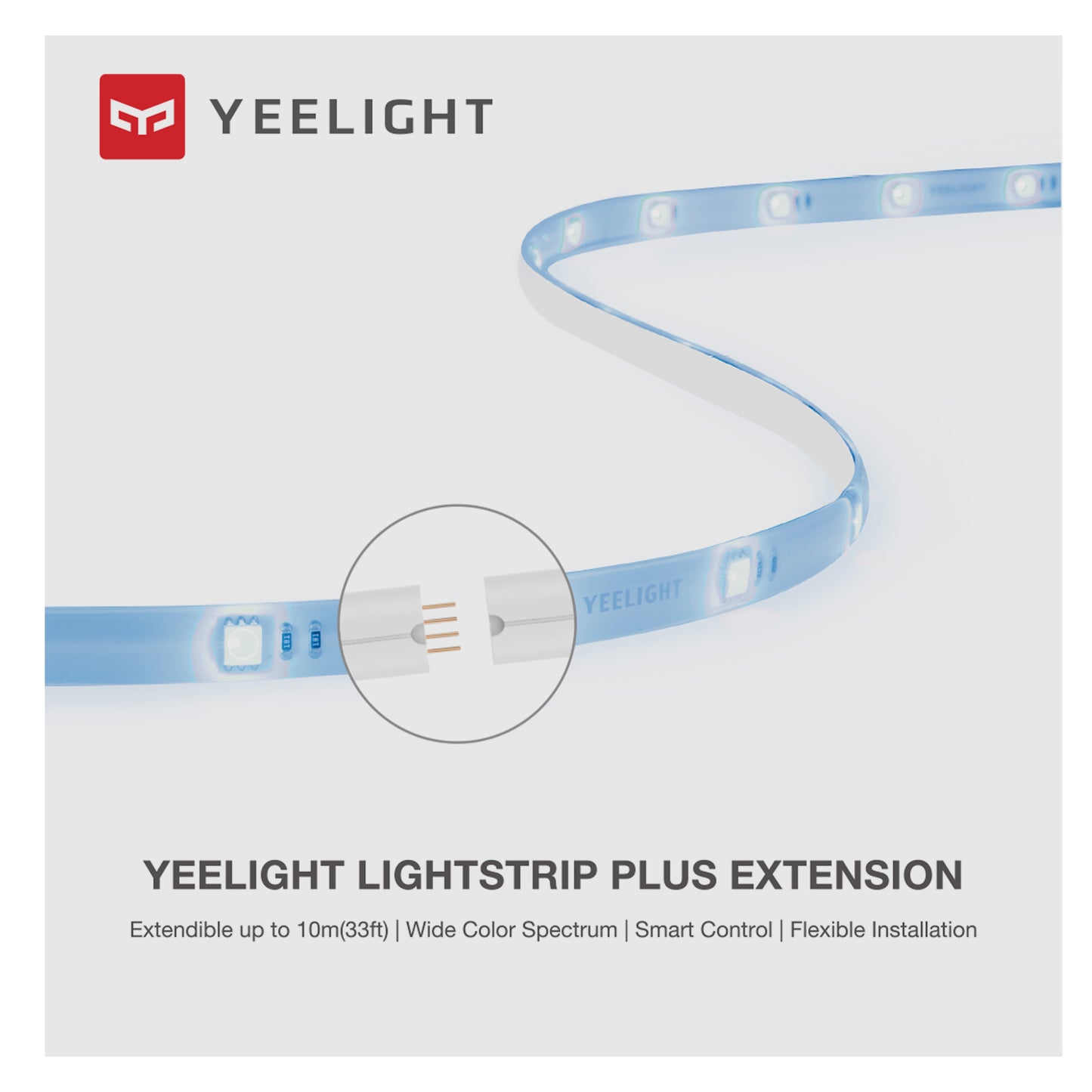 Yeelight Led Strip, επέκταση, RGB, 1m, λευκό GPX4015RT 