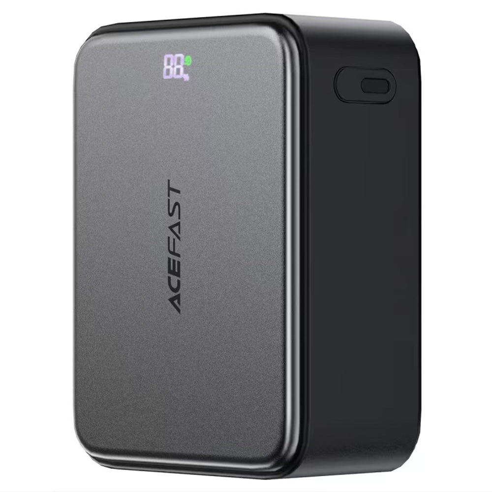 Acefast M28 External Battery, 10000mAh, 22.5W, QC + PD, 1 x USB-A - 2 x USB-C, Black