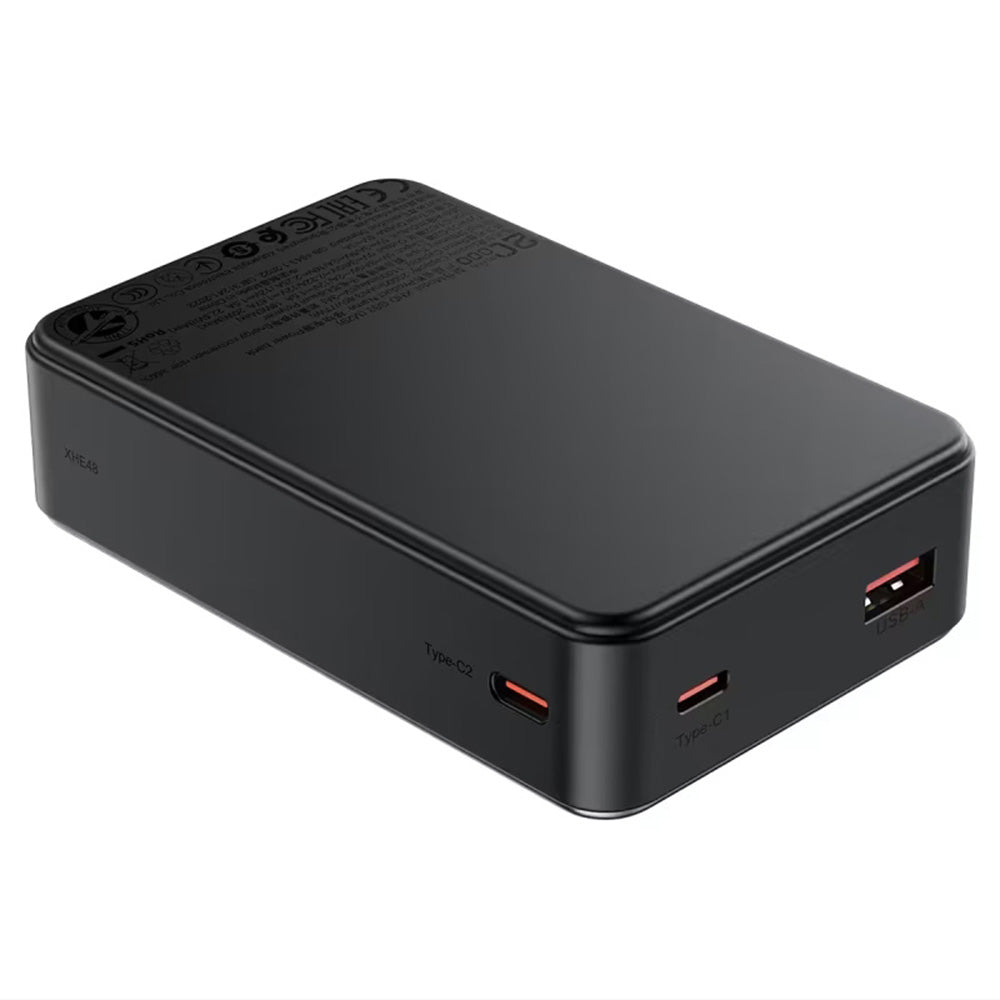 Acefast M29 External Battery, 20000mAh, 22.5W, QC + PD, 1 x USB-A - 2 x USB-C, Black