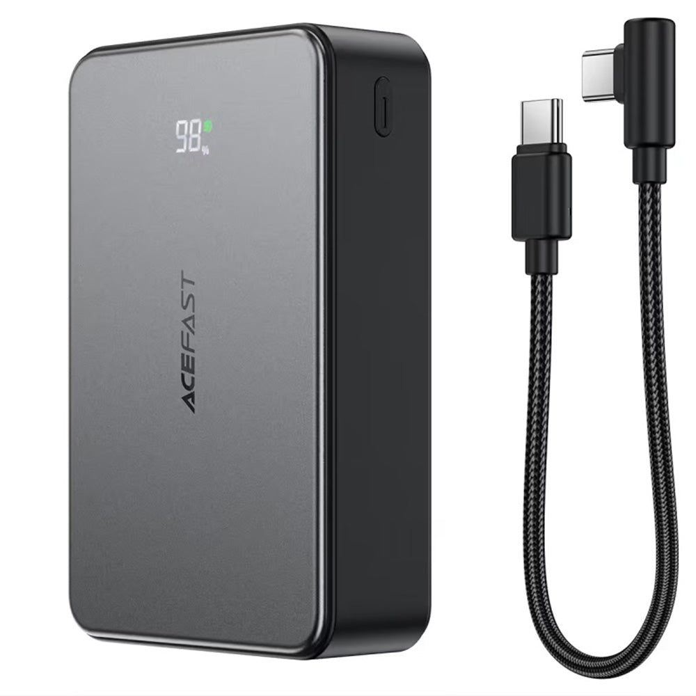 Acefast M29 External Battery, 20000mAh, 22.5W, QC + PD, 1 x USB-A - 2 x USB-C, Black