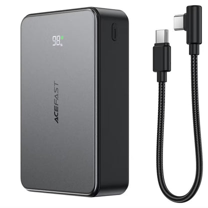 Acefast M29 External Battery, 20000mAh, 22.5W, QC + PD, 1 x USB-A - 2 x USB-C, Black