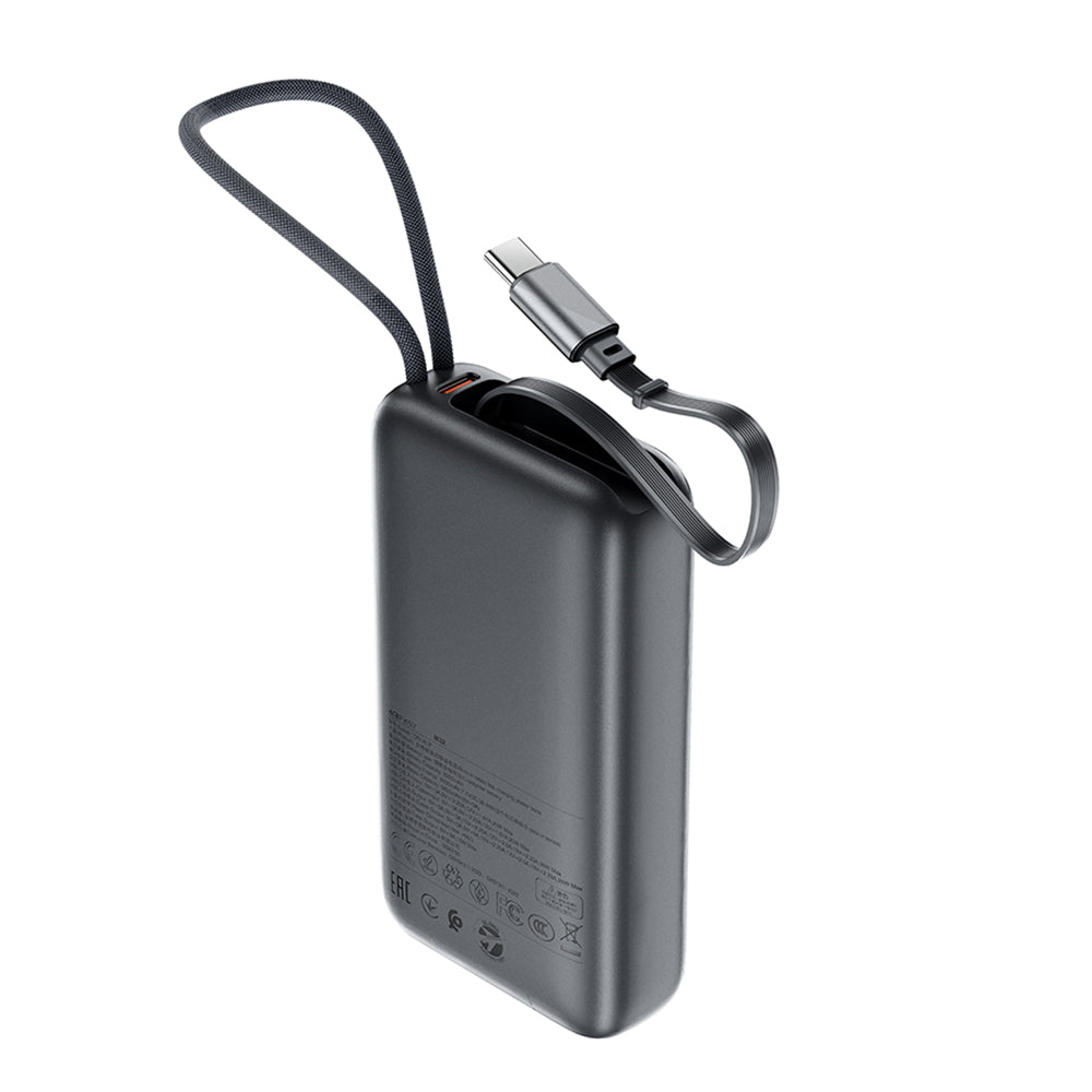 Acefast M32 External Battery, 10000mAh, 35W, PD, 2 x USB-C, Gray