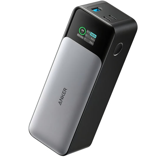 Εξωτερική μπαταρία Anker 737, 24000mAh, 140W, QC + PD, 1 x USB-A - 2 x USB-C, μαύρο A1289011 