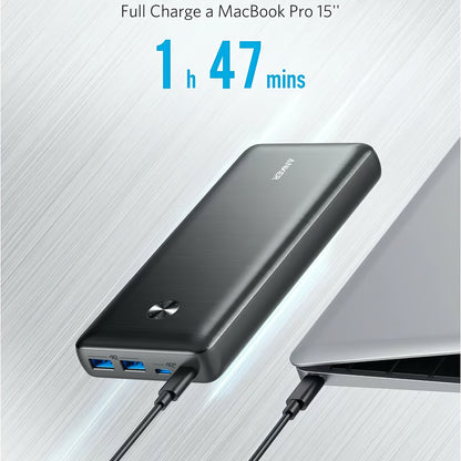 Εξωτερική μπαταρία Anker PowerCore III Elite, 25600mAh, 87W, QC + PD, 2 x USB-A - 2 x USB-C, μαύρο A1291H11 