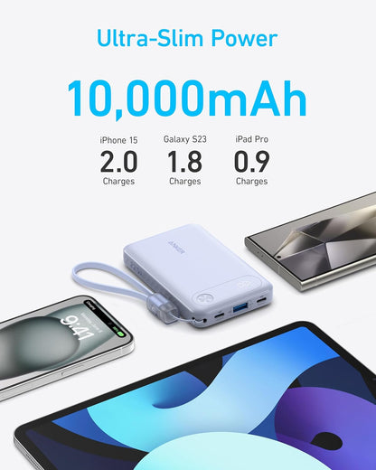 Εξωτερική μπαταρία Anker PowerCore, 10000mAh, 22,5W, QC + PD, 1 x USB-A - 2 x USB-C, μαύρο A1257G11 