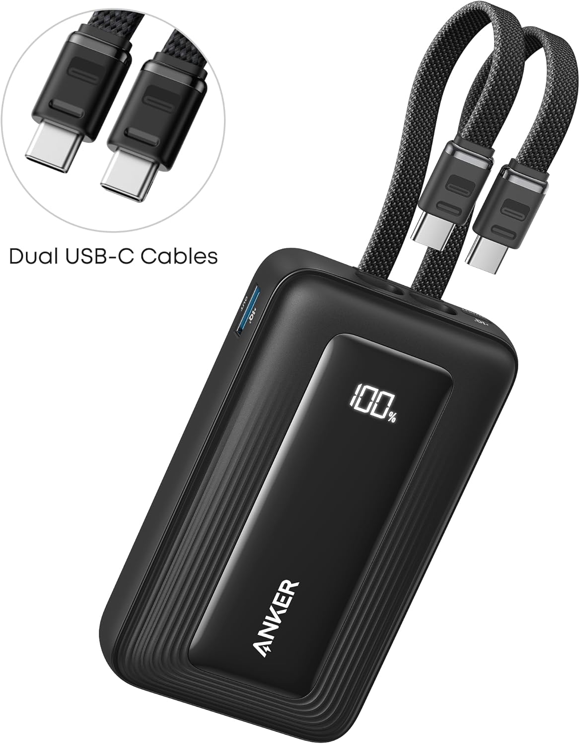 Εξωτερική Μπαταρία Anker Zolo, 10000mAh, 35W, QC + PD, 1 x USB-A - 2 x USB-C, Μαύρη A1680H12