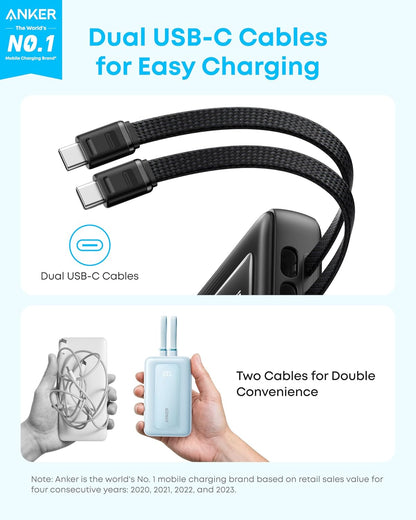 Εξωτερική Μπαταρία Anker Zolo, 10000mAh, 35W, QC + PD, 1 x USB-A - 2 x USB-C, Μαύρη A1680H12
