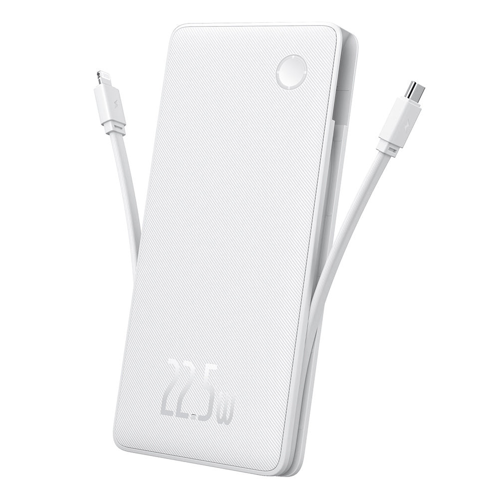 Εξωτερική Μπαταρία Baseus Airpow Lite, 10000mAh, 22.5W, QC + PD, 1 x Lightning - 1 x USB-A - 2 x USB-C, Λευκή P10067501213-00