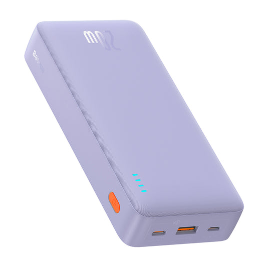 Εξωτερική Μπαταρία Baseus Airpow, 20000mAh, 20W, QC + PD, 1 x USB-A - 1 x USB-C, Μωβ P10022804513-00