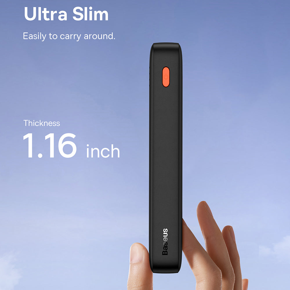 Εξωτερική Μπαταρία Baseus Airpow, 20000mAh, 20W, QC + PD, 1 x USB-A - 1 x USB-C, Μαύρη P10022804113-00