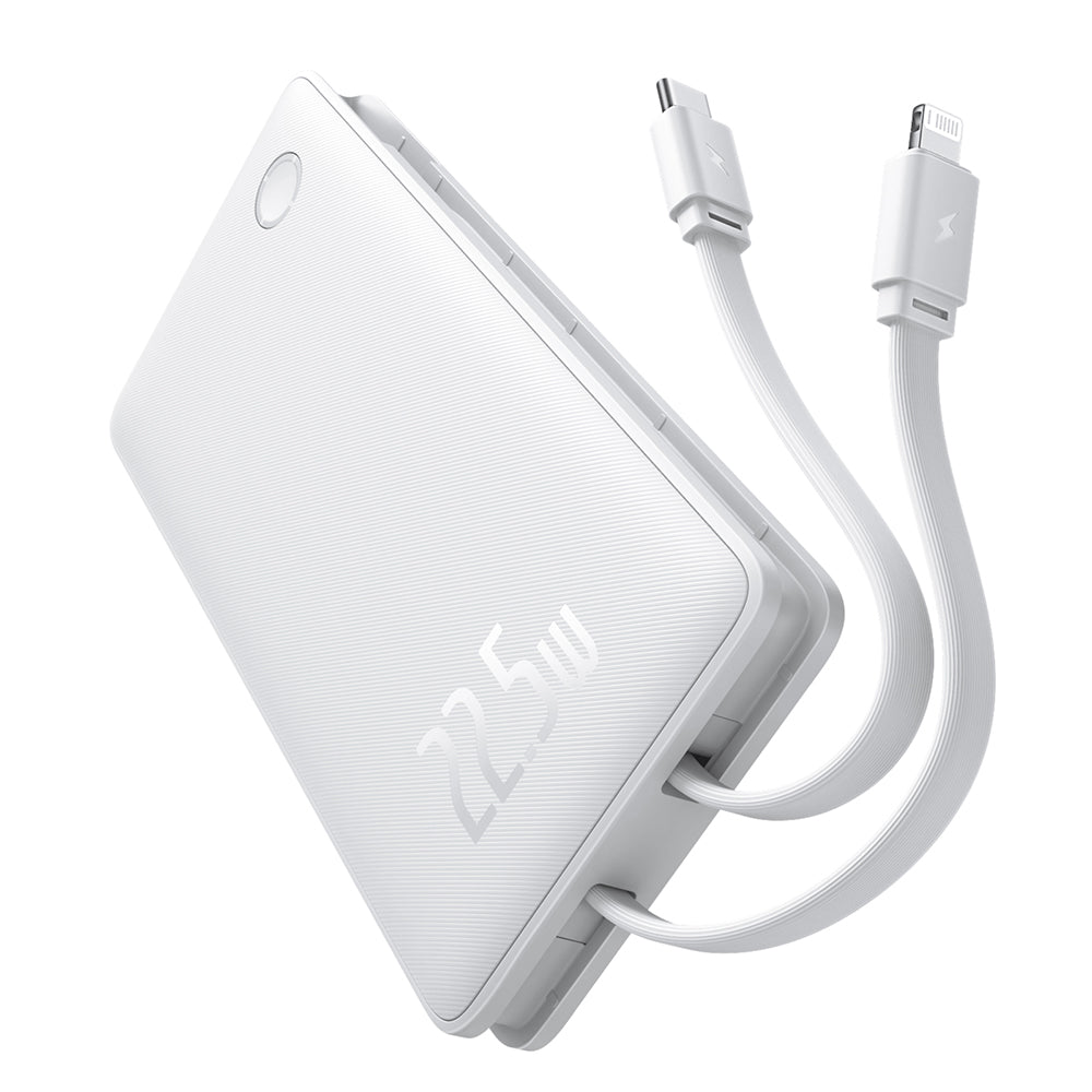 Εξωτερική Μπαταρία Baseus Airpow Lite, 10000mAh, 22.5W, QC + PD, 1 x Lightning - 1 x USB-A - 2 x USB-C, Λευκή P10067501213-00
