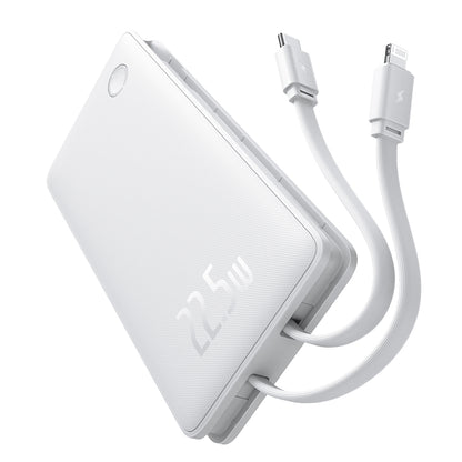 Εξωτερική Μπαταρία Baseus Airpow Lite, 10000mAh, 22.5W, QC + PD, 1 x Lightning - 1 x USB-A - 2 x USB-C, Λευκή P10067501213-00