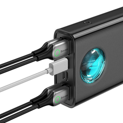 Εξωτερική Μπαταρία Baseus Amblight Digital Display, 30000mAh, 65W, QC + PD, 1 x USB-C - 4 x USB-A, Μαύρη PPLG000101