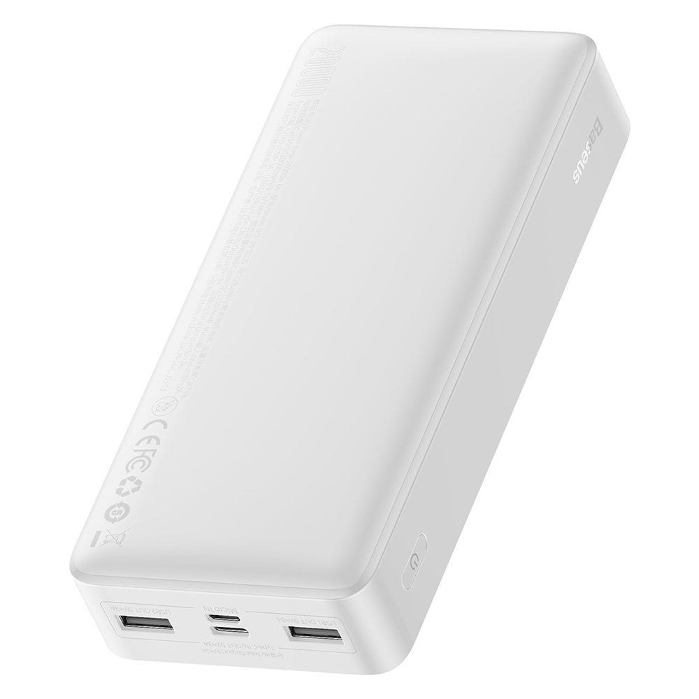 Εξωτερική μπαταρία Baseus Bipow, 20000mAh, 15W, 1 x USB-C - 2 x USB-A, λευκό PPBD050102 