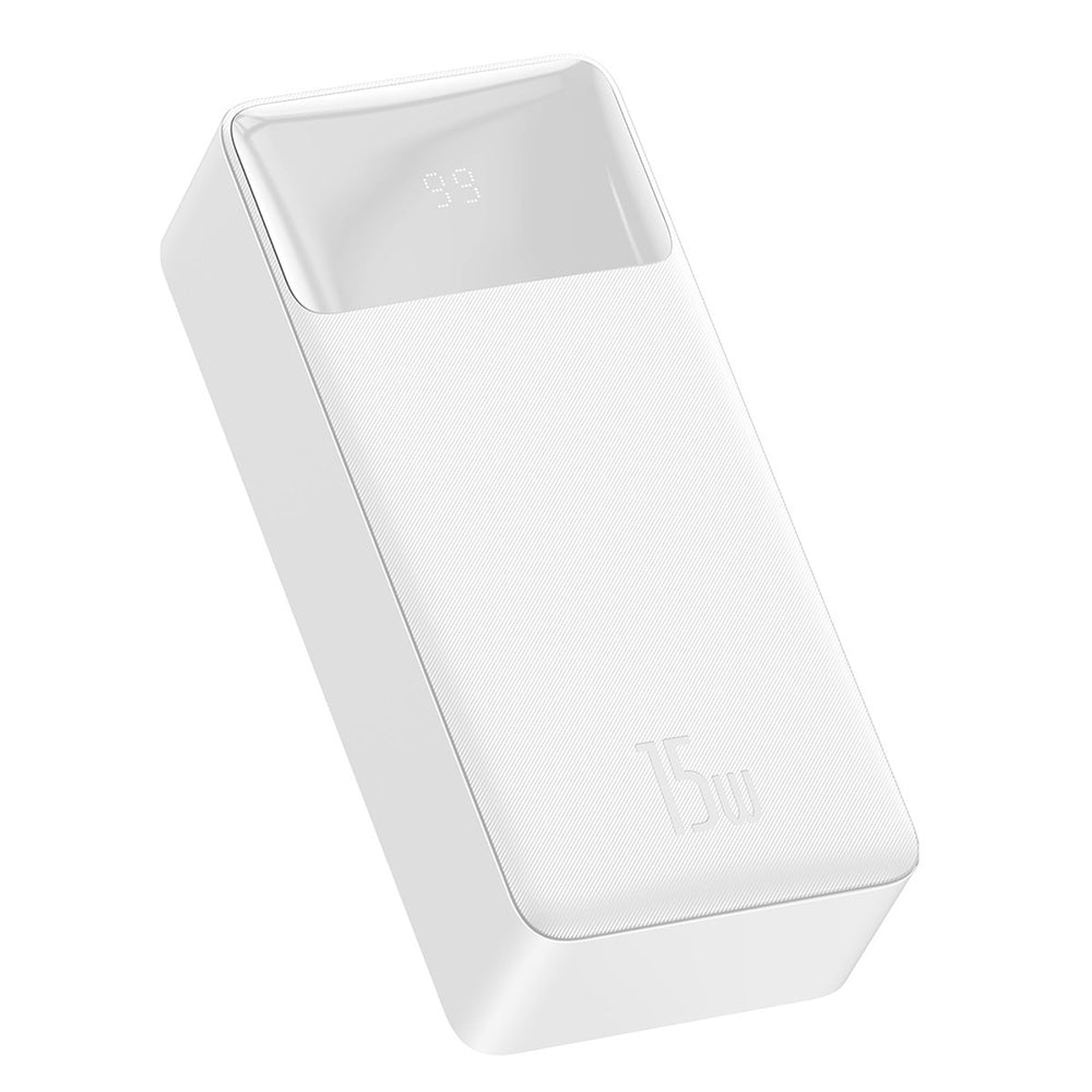 Εξωτερική Μπαταρία Baseus Bipow, 30000mAh, 15W, 1 x USB-C - 2 x USB-A, Λευκή PPBD050202